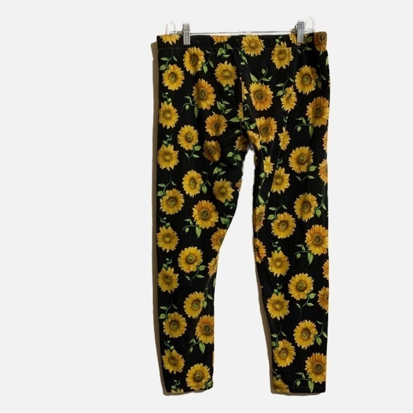 No Boundaries Sunflower Design Ankle Leggings. Size XL (15-17) - Picture 2 of 9